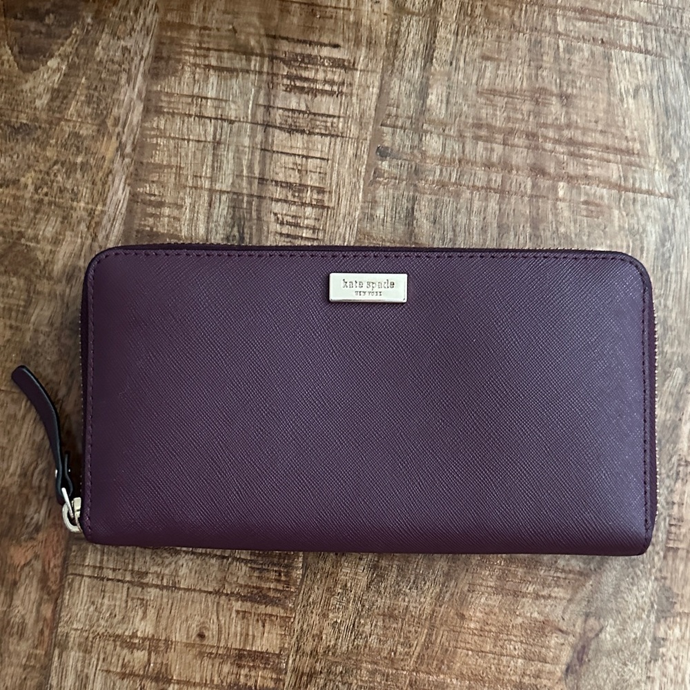 Kate Spade Deep Purple Zip Wallet
